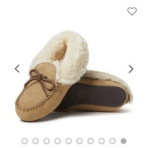 Dearfoams Genuine Suede Foldover Moccasin